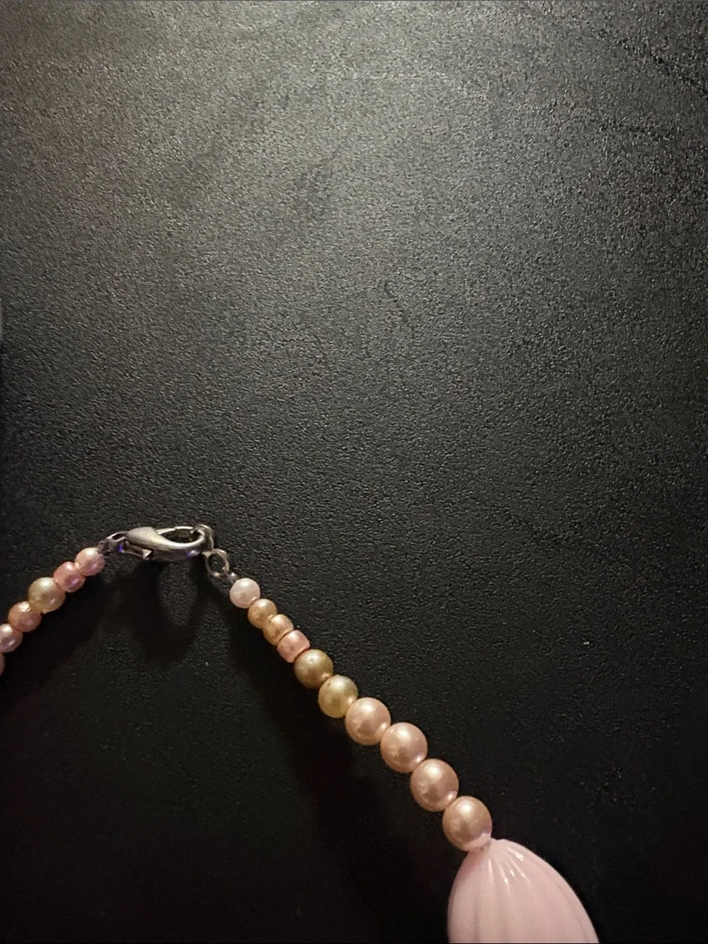 Pink and Peach Beaded Statement Necklace - Women Jewelry